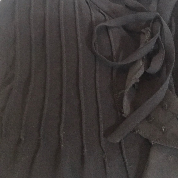 “ZARA BASIC” Ruffled Wide Sleeves Black Blouse. - Picture 12 of 12